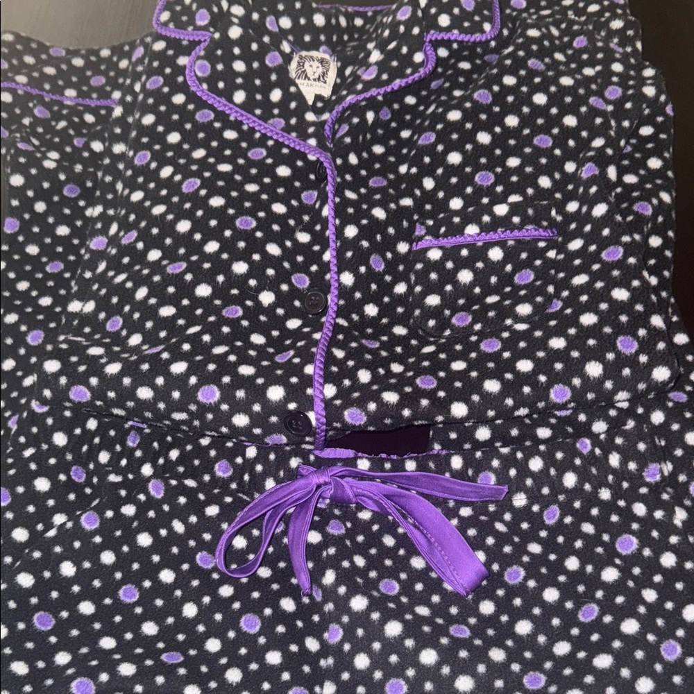 Anne Klein Cozy Black and Purple Women’s Pajamas Size S - Picture 6 of 6